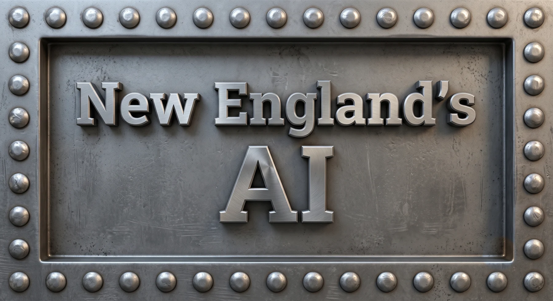 New England's AI — cast metal plate